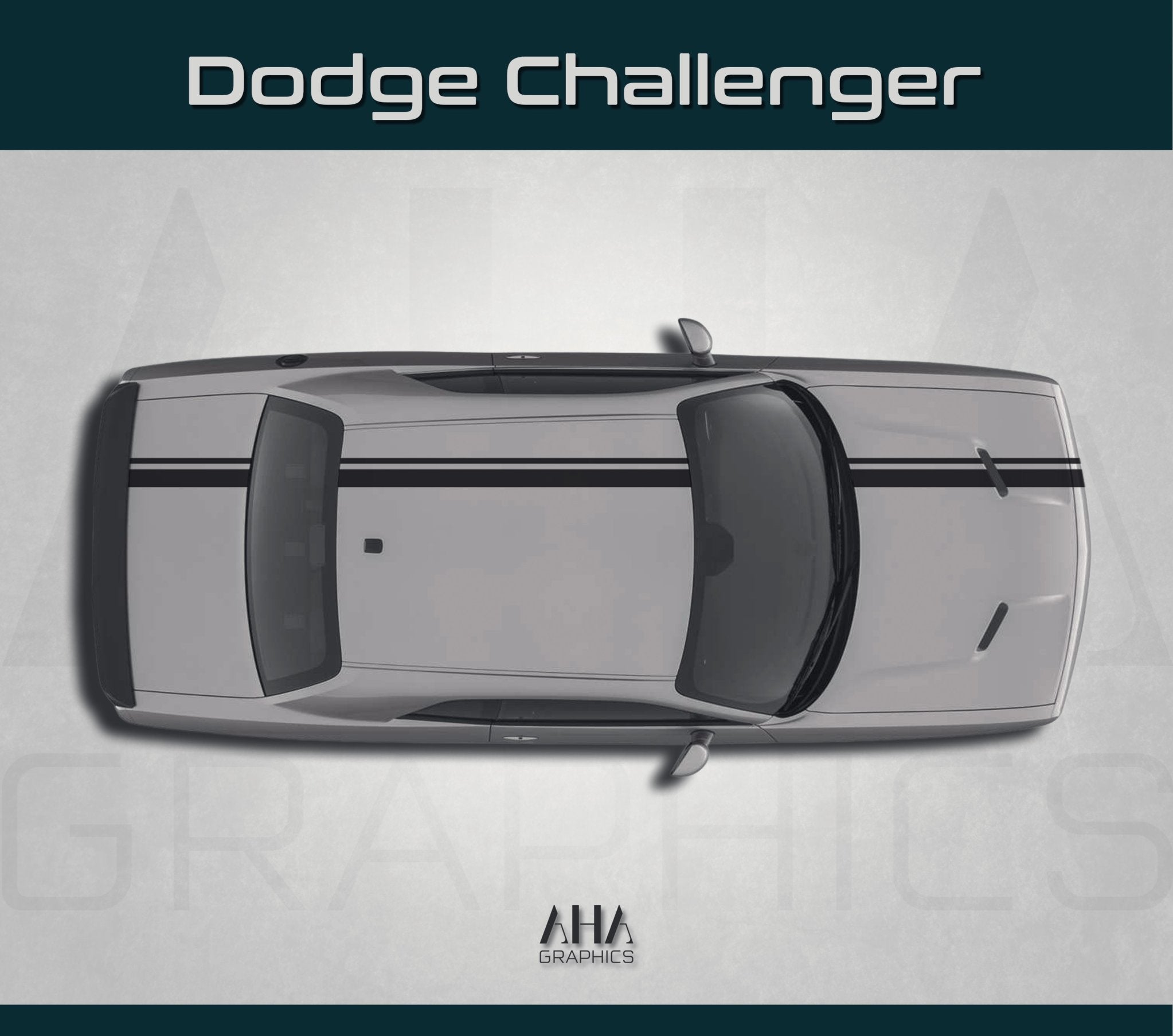 Center Stripes Decals for Dodge Challenger Racing Stripes