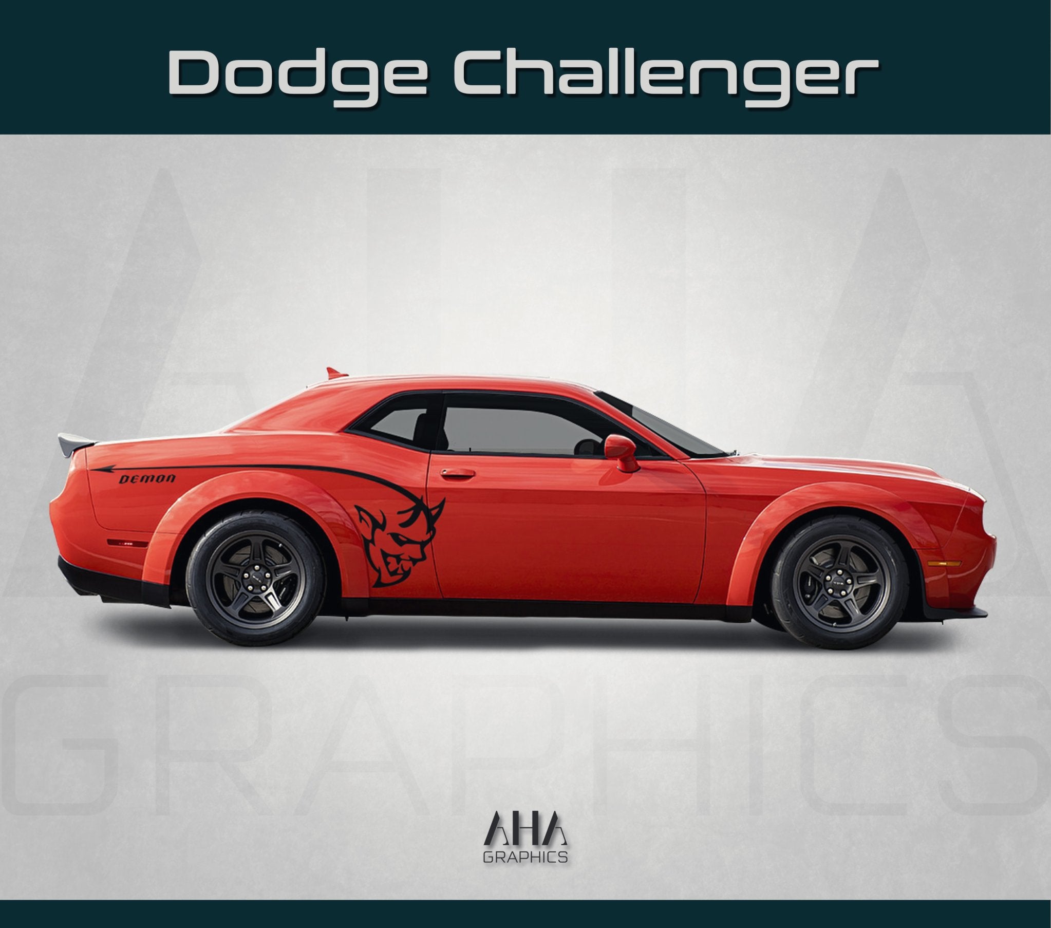 Demon Side Graphic Decals for Dodge Challenger DEMON – AHA Graphics