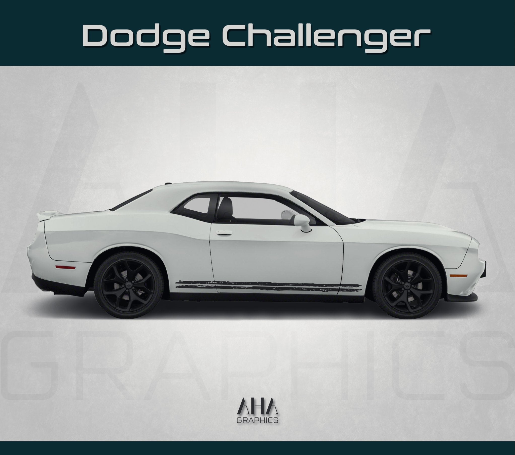 Scratched Side Stripes Decals for Dodge Challenger RT GT SRT