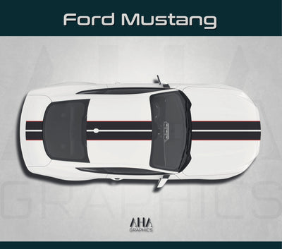 Center Stripes Decals for Ford Mustang Shelby Shelby GT 5.0 Cobra