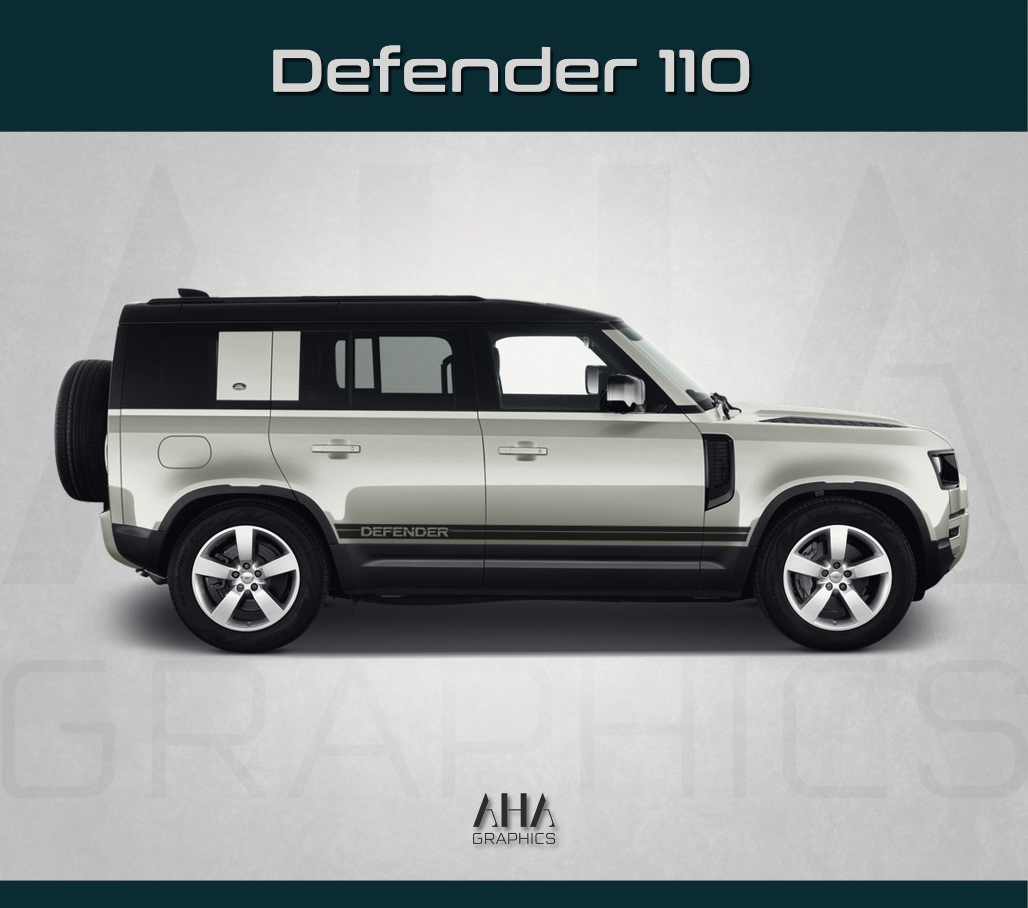 Side Stripes Decals for Land Rover Defender 110 – AHA Graphics