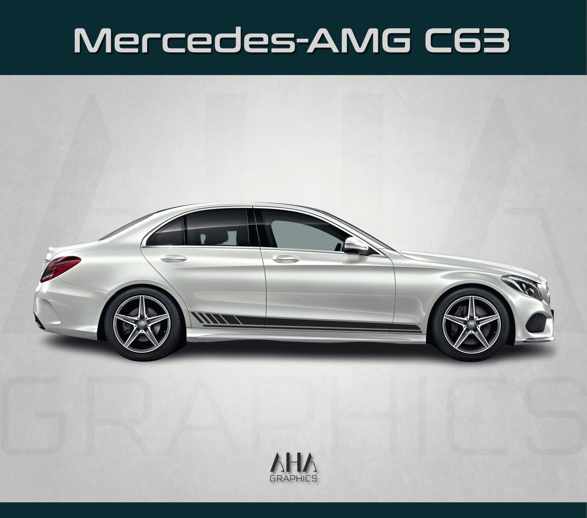 Side Stripes Decals for Mercedes AMG C63 Mercedes Benz C Class