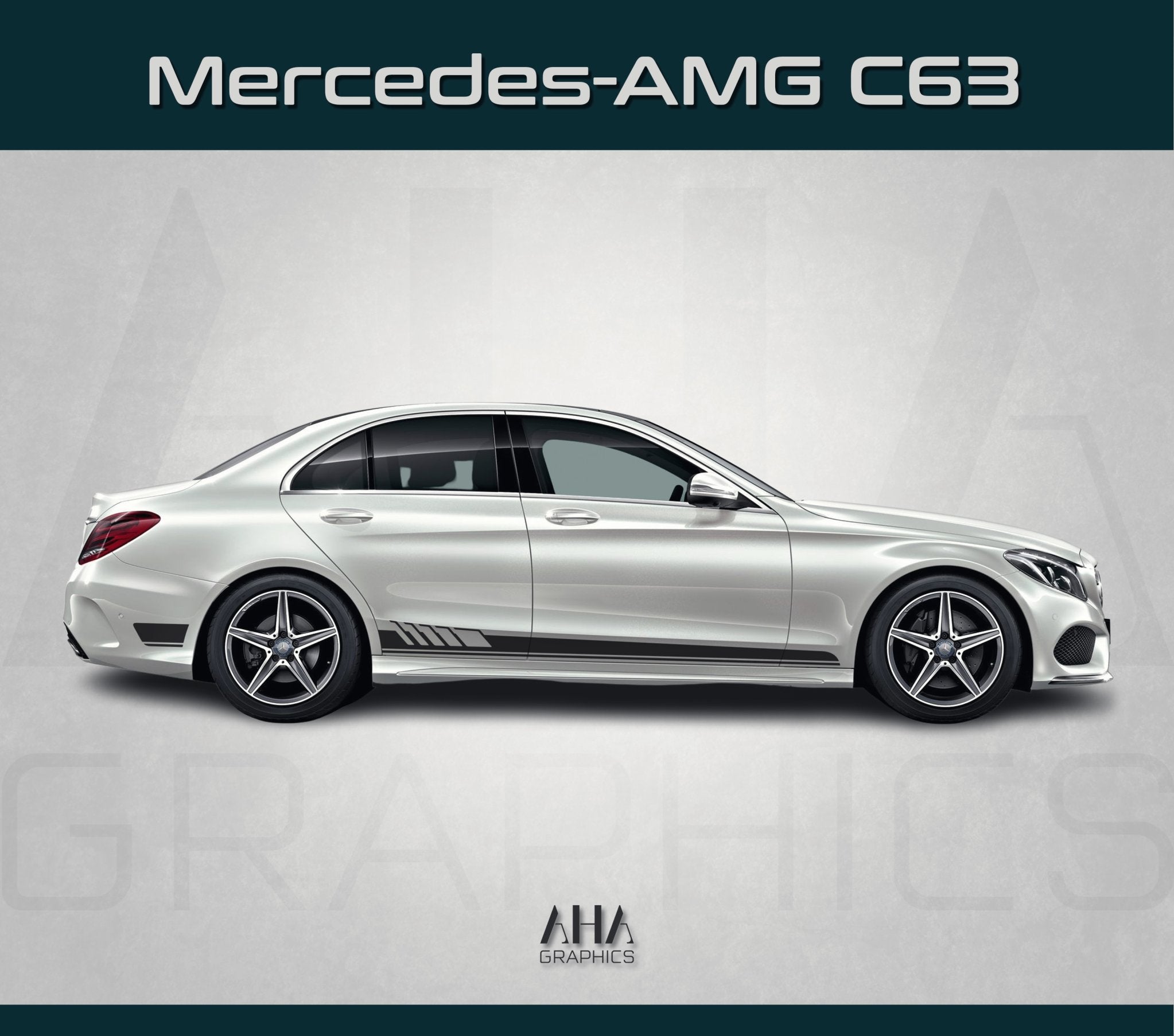 Side Stripes Decals for Mercedes AMG C63 Mercedes Benz C Class