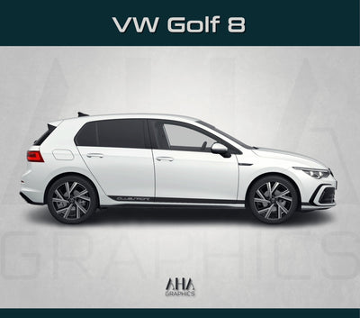 Volkswagen GOLF 8 Clubsport Side Stripes Decals VW MK8 Side Graphics